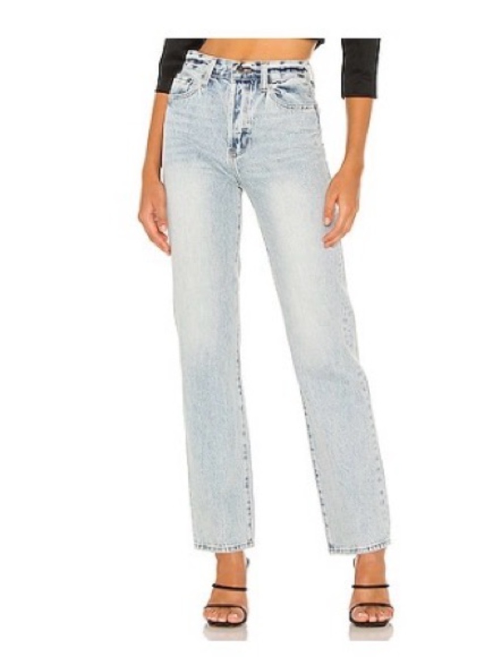 pistola Light Wash Straight Leg Jeans